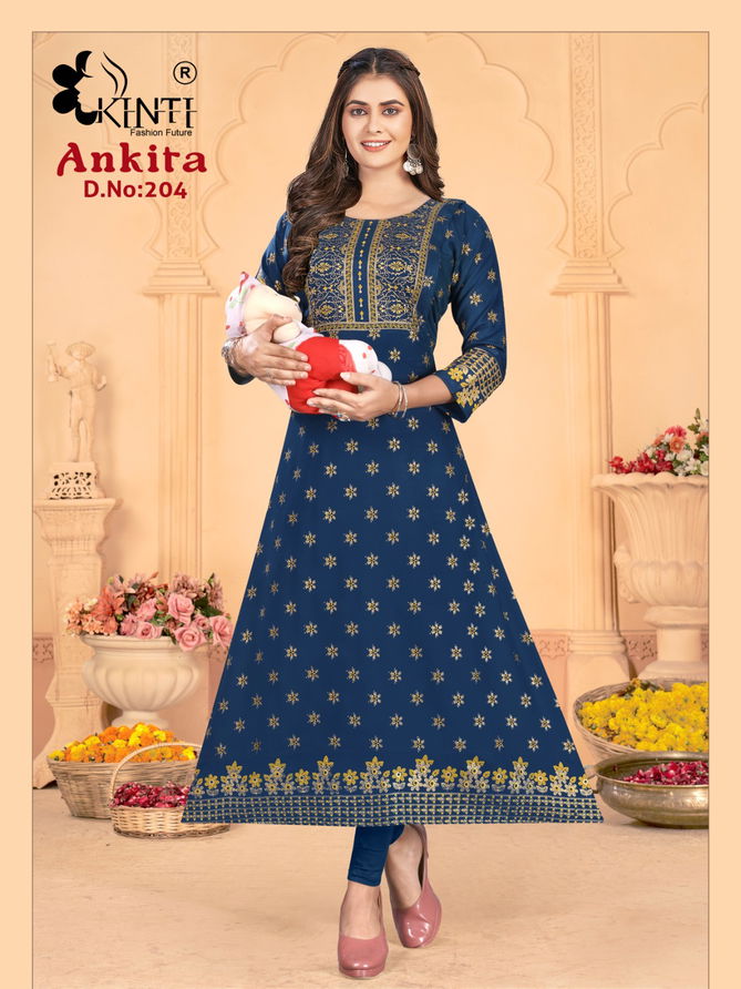 Ankita 2 By Kinti 201 To 208 Anarkali Kurtis Catalog
